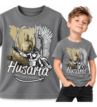 KOSZULKA DZIECIĘCA Patriotyczna HUSARIA AMOR PATRIA NOSTRA LEX